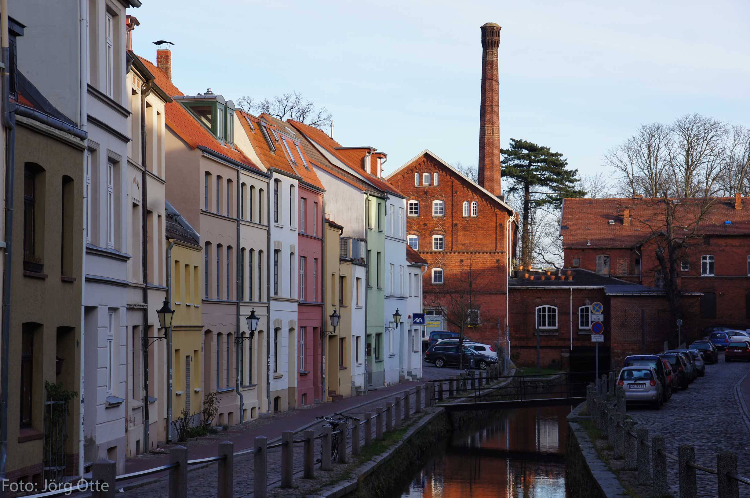 Häuser am Mühlenbach in Wismar